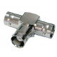 Adaptador en T conector Triple BNC Hembra 